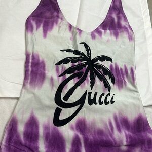Gucci resort 2022 purple one piece swimsuit